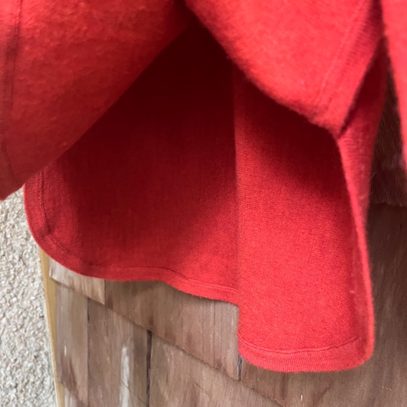 Telluride 💯 Extrafine Merino Wool Terracotta Sweater Boat Neck High Low Size M - Picture 7 of 15